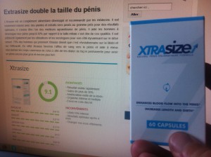 Photo de la boite Xtrasize par un internaute